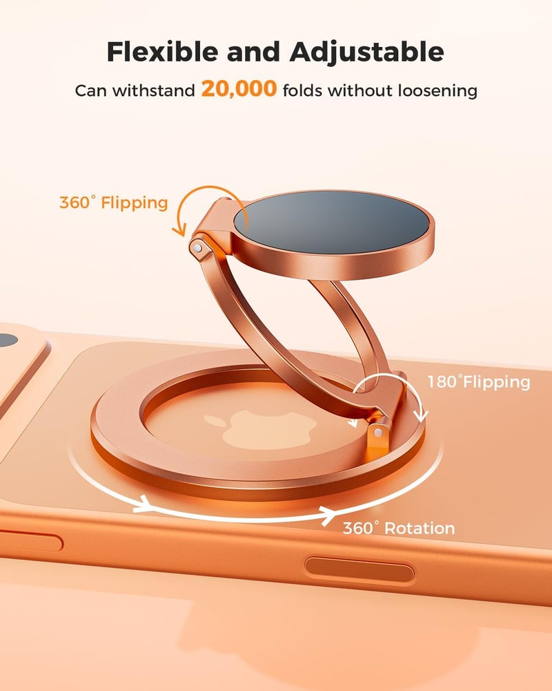 SUPERONE Magnetic Ring Holder for MagSafe Dual-Side Magnetics, Removable Gym Phone Grip with Kickstand for iPhone 17/16/15/14/13/12/ Series MagSafe Case All Phones Compatible with Magnetic Car Mount - Image 2